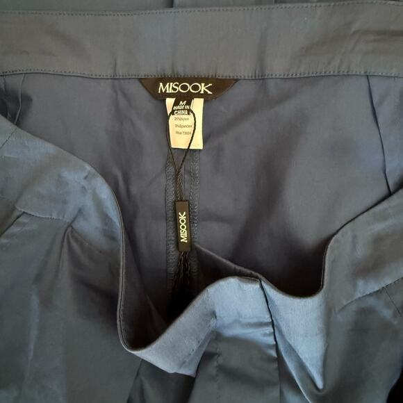 NWOT Misook Pleated Pocketed Wide Leg Blue Pants – Sz XL - Picture 5 of 6